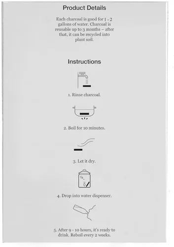 Miniatura 6 de Binchotan Charcoal de Kishu, Japón - Barras purificadoras de agua para agua de gran sabor, 2 varillas, cada barra filtra 1-2 galones de agua