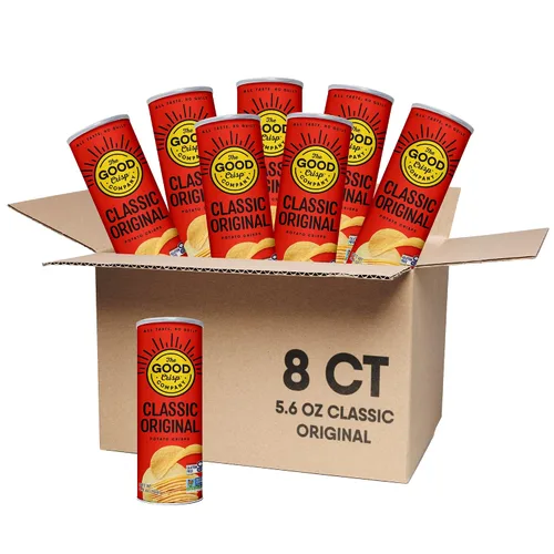 Miniatura 10 de The Good Crisp Company, Cheddar blanco envejecido, papas fritas sin gluten (recipientes de 5.6 onzas, paquete de 8), sin OMG, apto para alérgenos