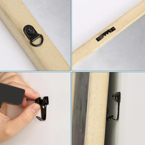 Miniatura 5 de Mr. Pen - Kit negro para colgar cuadros de 220 piezas, clavos, ganchos y herrajes