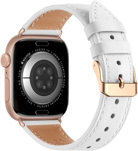 Miniatura 16 de Bestig - Correa compatible para Apple Watch de 38mm, 40mm, correa de repuesto de cuero genuino para iWatch Series 6, SE, 5, 4, 3, 2, 1, Sports &
