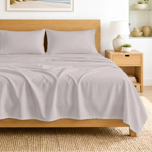 Miniatura 20 de SGI bedding Sábanas de Algodón Egipcio 100% Tamaño Full XL – Juego de Sábanas de 600 Hilos, Suaves, Frescas, Bolsillo Profundo de 16", Ropa de Cama