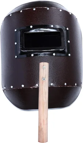 Angoily Máscaras de soldadura de mano, casco de trabajo, escudo de soldadura con asa, herramienta de protección de seguridad facial para lugares de