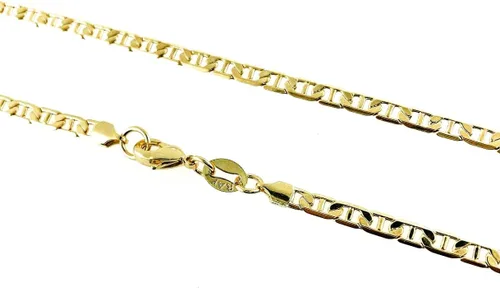 Miniatura 4 de Ray Jewelry - Collar con colgante chapado en oro de 14 quilates, eslabones marineros de 22 pulgadas de largo, 1.417 x 0.669 in oro laminado de 14