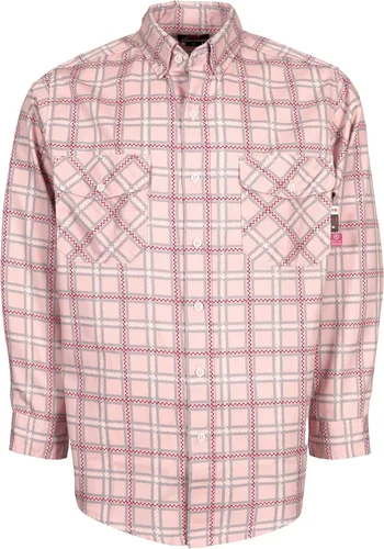 Miniatura 12 de KONRECO Camisas FR para hombre, resistentes al fuego, camisa de trabajo con botones, 100% algodón, 6.5 onzas, camisas de soldadura ligeras
