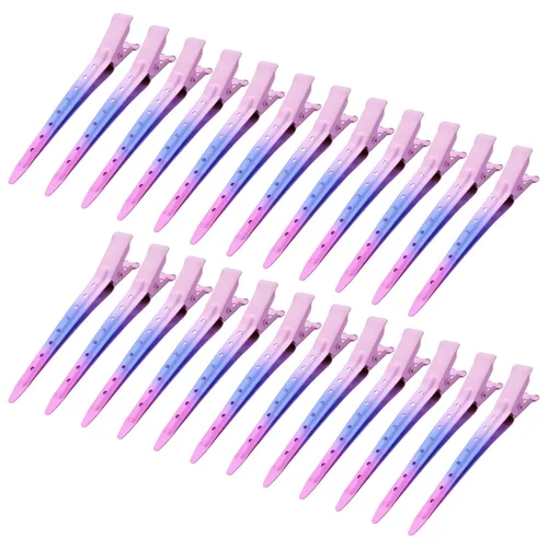 Miniatura 29 de 24 Paquetes de Pinzas Pico de Pato, Bantoye 2.75 Pulgadas Pinzas de Cocodrilo Rizadoras de Metal Antioxidante con Agujeros para Peinado del Cabello