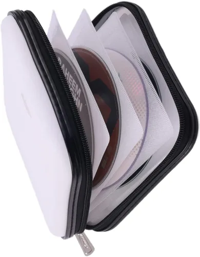 Miniatura 15 de Cartera de CD DVD, Capacidad de 32 Unidades, Resistente, Funda para Discos de DVD/CD para Coche, Disco de Almacenamiento Portátil para DVD/VCD