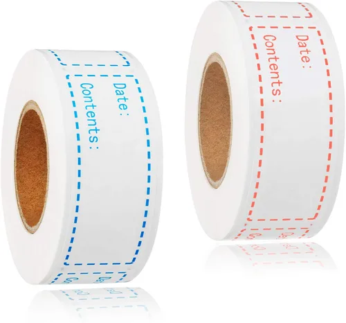 300 piezas de etiquetas extraíbles para congelador, Yoget 1 x 3 pulgadas etiquetas adhesivas para almacenamiento de alimentos, etiquetas de papel