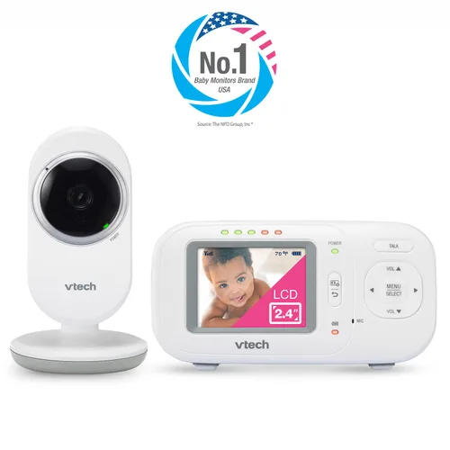 Miniatura 13 de VTech VM320 Monitor de bebé, pantalla de 2.4 pulgadas con cámara fija, visión nocturna, sonidos relajantes, conversación de 2 vías, transmisión
