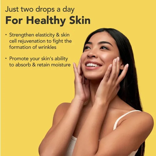 Miniatura 2 de Super Natural Goods Liquid Biotin & Collagen - Gotas de vitamina para el crecimiento del cabello de 70,000 mcg - Piel radiante, fuerte soporte