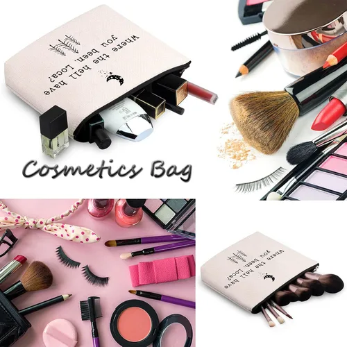 Miniatura 3 de WCGXKO Bolsa de maquillaje con cremallera inspirada en la película Where The Hell Have You Been Loca, Sido Loca