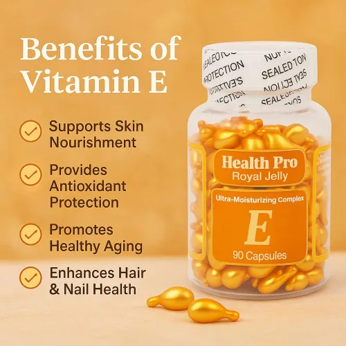 Miniatura 4 de Nu-Health Royal Jelly Vitamina E Cápsulas de aceite para la piel, 90 cápsulas para la cara