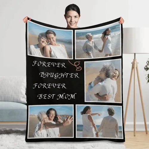 Miniatura 14 de Manta personalizada para el mejor papá, regalos personalizados para hombres, mantas personalizadas con fotos, texto para papá, marido, familia