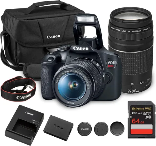 Miniatura 10 de Canon EOS Rebel T7 Kit de cámara DSLR Sensor APS-C de 24.1MP con lente EF-S de 0.709-2.165 in Video Full HD 1080p compacto fotografía
