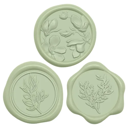 Miniatura 12 de UNIQOOO Adhesivos de sello de cera – (3 diseños en 1 unidad) para invitación de boda, 60 calcomanías autoadhesivas, perfectas para invitación