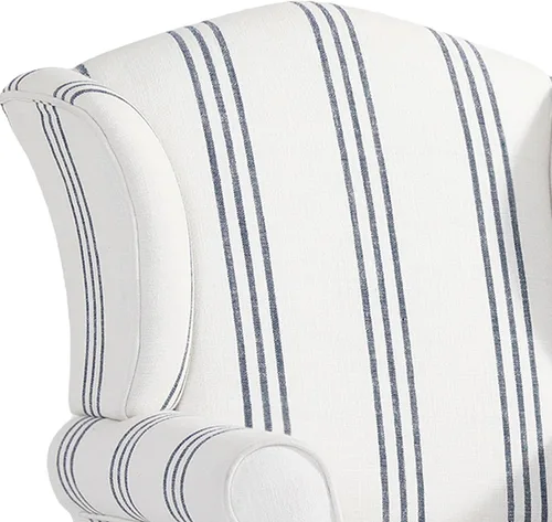 Miniatura 9 de Silla decorativa de respaldo alto, sillón tapizado en tela con patas de madera maciza, sillón retro, cómodo sofá individual, asiento de lectura