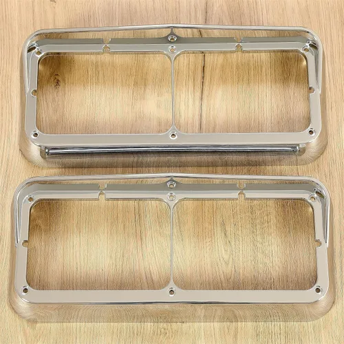 Miniatura 7 de KUAFU Bisel cromado para faros delanteros compatible con Kenworth T400 T600 T800 W900B W900L Peterbilt 378 379 Western Star 4900 Freightliner FLD
