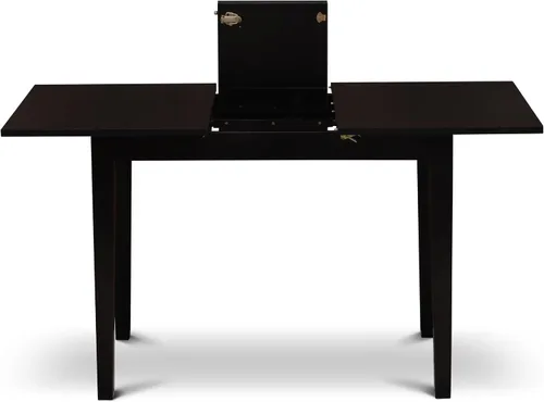 Miniatura 11 de East West Furniture NOAB5-BLK-06 - Juego de comedor de 5 piezas que incluye una mesa de comedor rectangular con hoja de mariposa y 4 sillas Parson