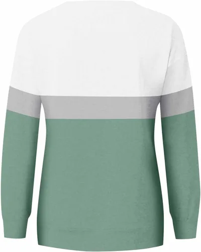 Miniatura 5 de Women's Colorblock Sweatshirt with Pocket, Casual Crewneck Pullover Shirts Long Sleeve Fall Tops Trendy Basic Tunic
