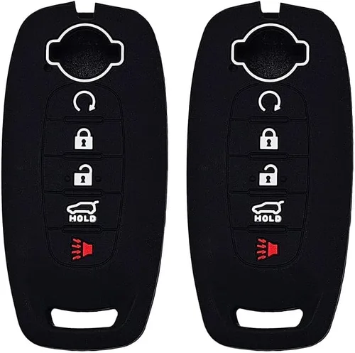 Autobase Funda de silicona para llavero para Nissan Rogue Pathfinder Sentra 2023 2024 2025 | Funda protectora de goma para llavero remoto con 5