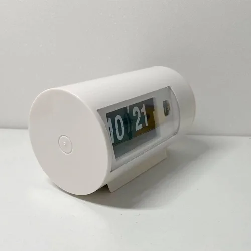 Miniatura 6 de BHning Reloj de mesa retro Reloj automático Flip 12 Horas AM/PM Formato Pantalla Reloj Reloj de escritorio Flip Page Turning Relojes (blanco)
