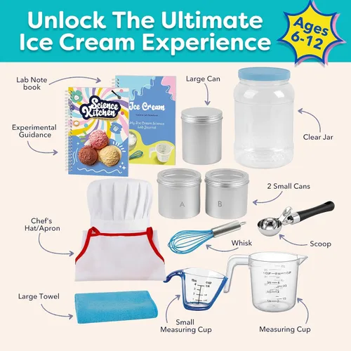 Miniatura 2 de Aizweb Máquina de helados para niños, kits de ciencia para hacer tu propio helado Experimentos educativos de ciencia de los alimentos STEM