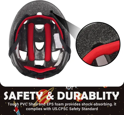 Miniatura 3 de Casco de bicicleta para niños pequeños, cascos ajustables para niños y niñas de bebé a niños (edad 1-8), multideportes para patinaje de bicicleta