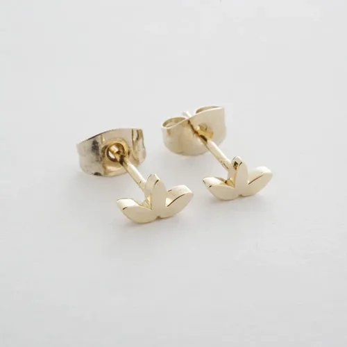 Miniatura 5 de HONEYCAT Mini pendientes de loto en oro, oro rosa o plata, joyería minimalista y delicada