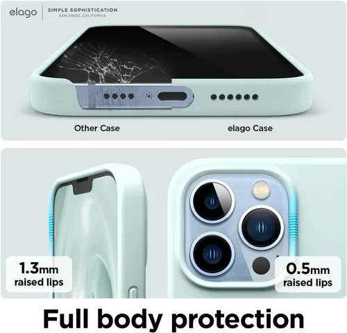 Miniatura 5 de elago Funda de Silicona Líquida Compatible con Funda iPhone 13 Pro Max (6.7 pulgadas), Protección de Cámara con Pantalla Completa, Microfibra Suave