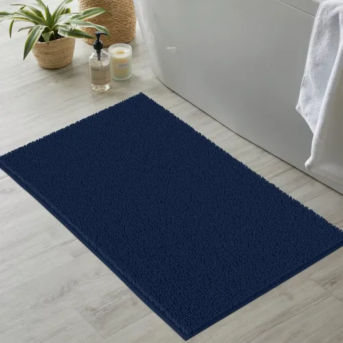 Miniatura 57 de LuxUrux Tapete de microfibra afelpada, de felpilla extrasuave, pelo largo de 1 pulgada, muy absorbente, para baño o ducha, lavar y secar a máquina