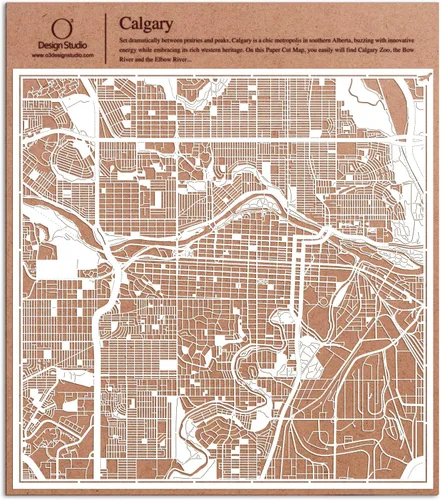 Miniatura 72 de O3 Design Studio Aberdeen - Mapa de papel cortado en papel blanco de 12 x 12 pulgadas