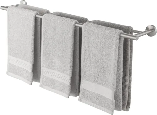 Miniatura 12 de KES Toallero doble de 23.6 pulgadas, soporte para toallas de baño, cocina, barra de toalla doble, resistente al óxido, montaje en pared, acero