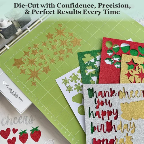 Miniatura 6 de Cardstock Warehouse Diamond Print Inkjet Glitter - Papel de cartulina con purpurina dorada de alta calidad, 15 hojas, 8.5 x 11 pulgadas, 104 Dorado