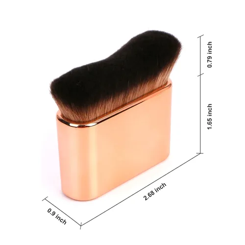 Miniatura 2 de Yoseng Cepillo autobronceador – Cepillo Kabuki de oro rosa para cuerpo, cara y manos, vegano, aplicación sin rayas, multiusos para autobronceador