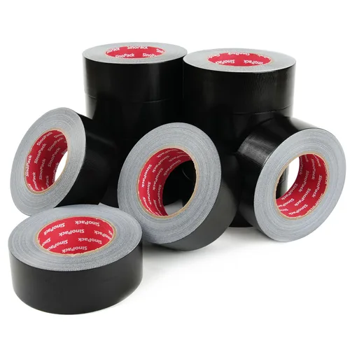 Miniatura 16 de Paquete de 12 cintas adhesivas negras resistentes al agua, sin residuos, longitud total, 240 yardas x 1.88 pulgadas x 9 mil, cinta adhesiva negra