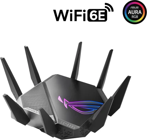 Miniatura 7 de ASUS ROG RAPTURE WIFI 6E enrutador de juegos (GT-AXE11000) - Tri-Band 10 Gigabit Wireless Router, primera banda de 6 GHz del mundo para canales más