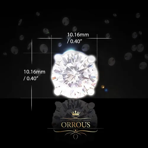 Miniatura 3 de Aretes de tapón con chapado de oro de 18 quilates y zircón cúbico (6.80quilates)