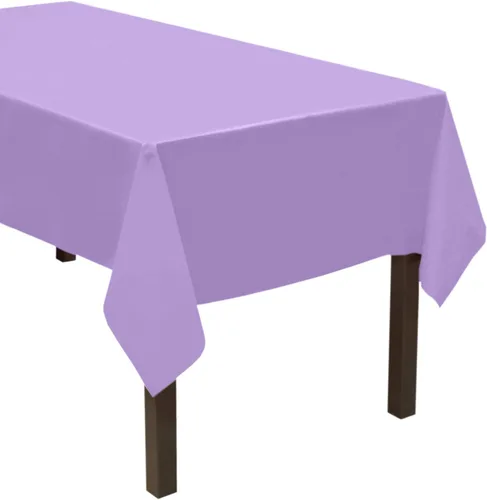 Party Essentials ValuMost - Mantel de plástico disponible en 36 colores, 54 x 108 pulgadas, lavanda