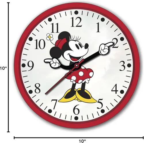Miniatura 3 de Accutime Minnie Mouse Reloj Retro Manos 10" Reloj de pared