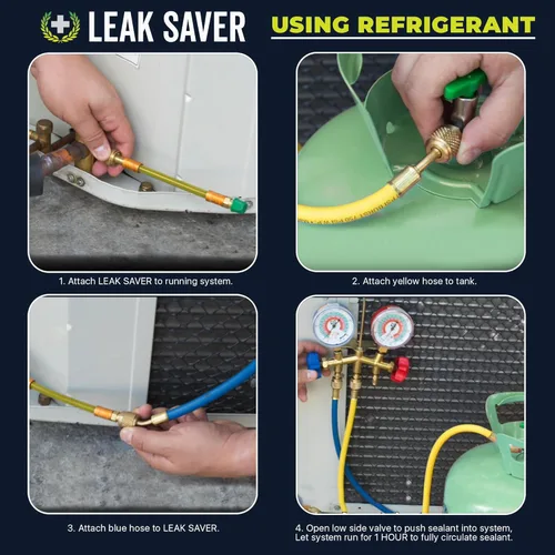 Miniatura 5 de Sellador de fugas refrigerante Leak Saver Direct Inject para sistemas pequeños Sellador de fugas AC para la mayoría de los sistemas HVAC de hasta