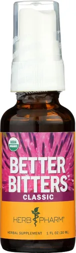 Herb Pharm Better Bitters - Amargo digestivo orgánico certificado clásico, 1 onza