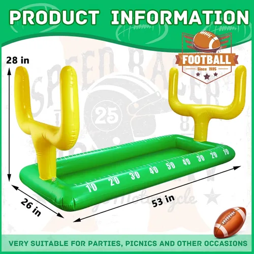 Miniatura 2 de Paquete de 2 enfriadores inflables de campo de fútbol, decoración de fiesta de fútbol, barra inflable para servir hielo para suministros de fiesta