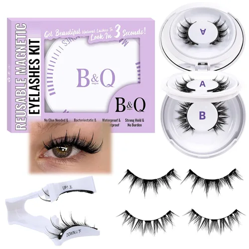 Miniatura 10 de Kit de racimos de pestañas esponjosas B&Q 280 piezas, extensiones de pestañas en racimos ultrasuaves, racimos de pestañas de volumen 70+90D 10-18mm