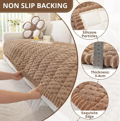 Miniatura 5 de OstepDecor Funda de sofá para perros, funda de sofá antideslizante lavable para mascotas, funda de sofá suave para sofá, sofá biplaza y seccional