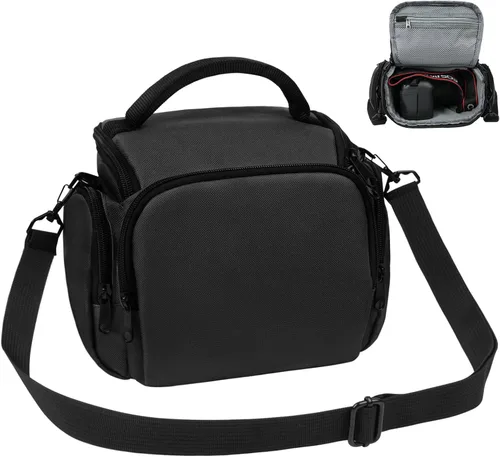 Miniatura 10 de Ainiv Bolsa para Cámara DSLR, Resistente al Agua Anti-Golpes Funda para Cámara SLR, Correa de Hombro Grande y Ajustable Mochila para Cámara, Mochila