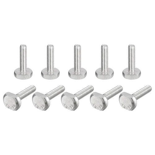 Miniatura 6 de uxcell Pernos de ranura en T, 20 piezas M5x16mm ranura en T Pernos deslizantes Pernos deslizantes 304 Tornillos en forma de T de acero inoxidable