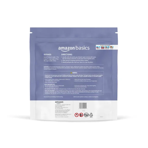 Miniatura 2 de Amazon Basics - Cápsulas de detergente para ropa, aroma a lavanda, 120 unidades (Nuevo empaque)