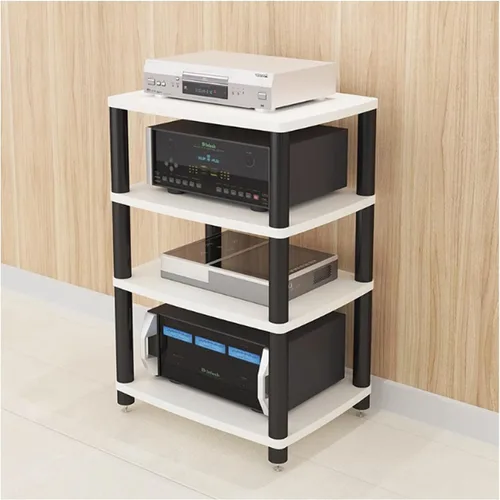 Miniatura 17 de Soporte para medios de audio y video, soporte de TV para juegos y estante estéreo, torre de audio, soporte para reproductor de grabaciones, pequeño