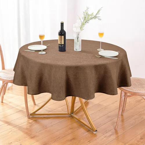 Miniatura 28 de AUSSPVOCT 2 manteles de lino texturizado para mesa rectangular, 52 x 70 pulgadas, mantel rectangular impermeable, lavable, tela para mesa