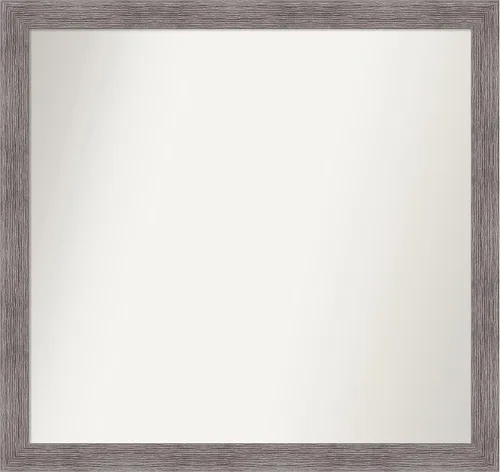 Miniatura 257 de Amanti Art Espejo de baño gris para sobre el fregadero, 31 x 48 pulgadas, espejo de tocador rectangular estrecho de color gris, marco de madera