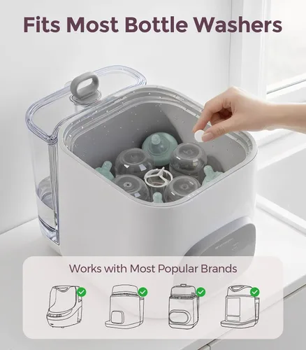 Miniatura 4 de 150 tabletas de detergente para lavar biberones, tabletas de jabón detergente para todas las marcas Momcozy Baby Brezza Papablic Lavadoras